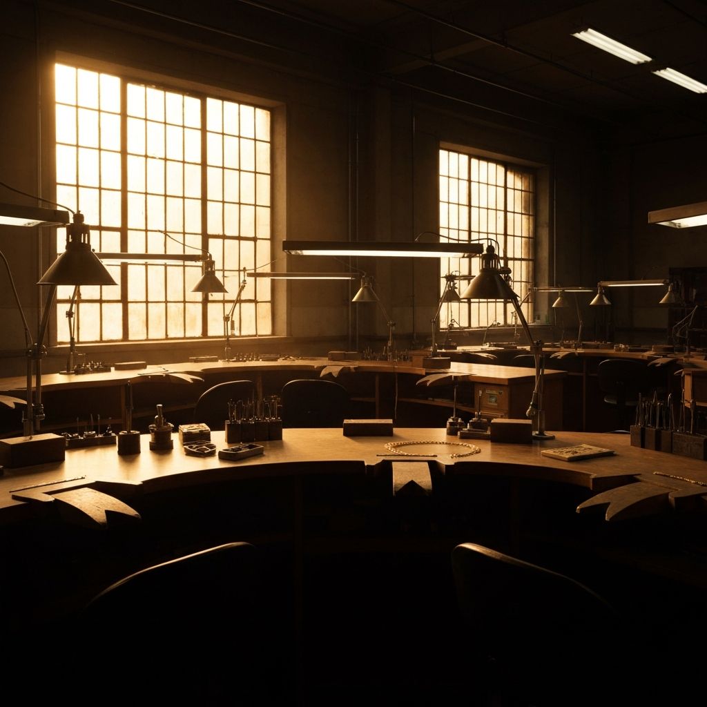 Modern jewellery manufacturing workshop combining technology and craftsmanship